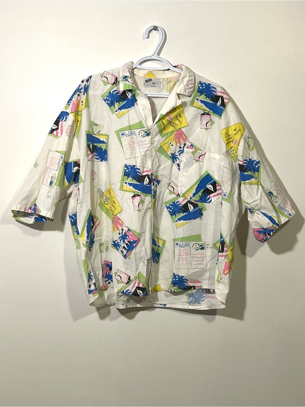 Vintage Anrels Sport Mens Hawaiian Shirt - Size Large